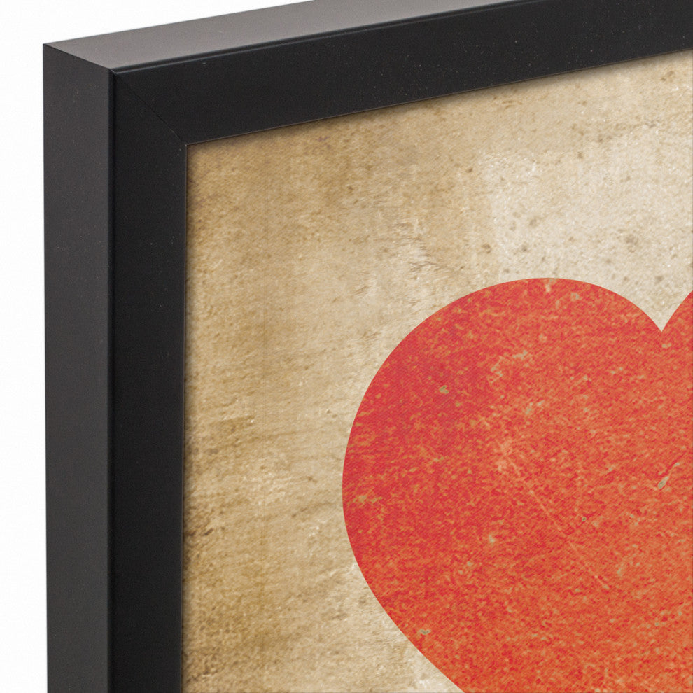 Card Suites 12"x36" Black Framed Print on Canvas