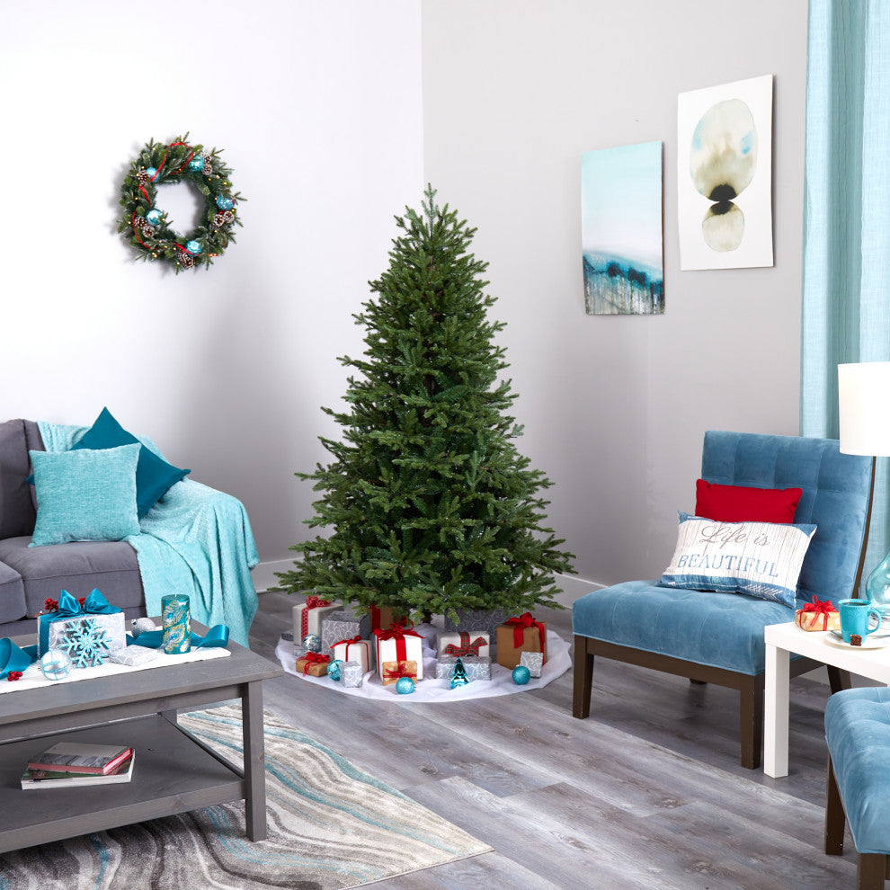 6ï¿½Wyoming Spruce Christmas Tree/ 400 Clear LED Lights and 1045 Bendable Branches