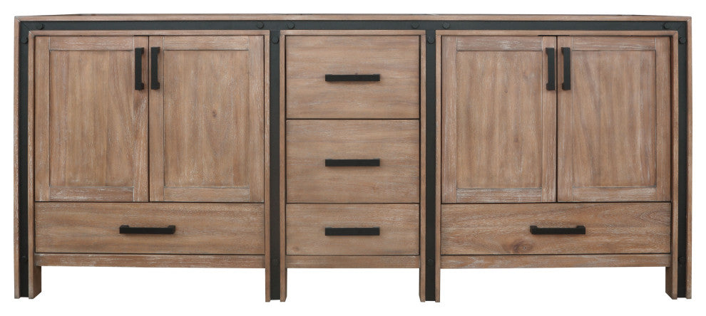 80 inch Rustic Barnwood Vanity Cabinet Only