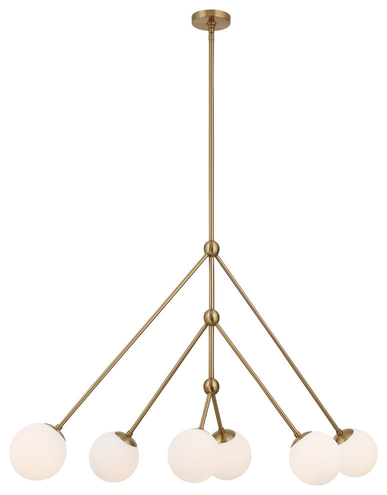 Omni 6-Light Aged Brass Chandelier