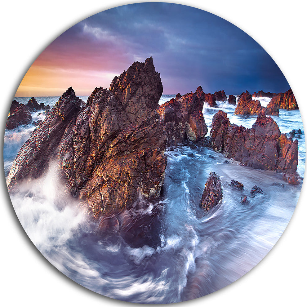 Rugged Beauty Landscape, Photography Large Disc Metal Wall Art, 23"