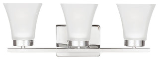 Generation Lighting Lighting 3-Light Bayfield Sconce, Chrome, A19/100w