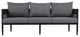 Safavieh Harrison Indoor-Outdoor 3 Seater Sofa, Black/Grey