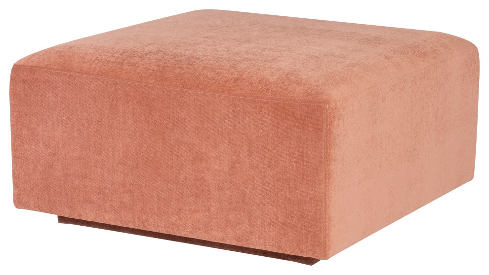 Lilou Nectarine Fabric Modular Sofa Ottoman