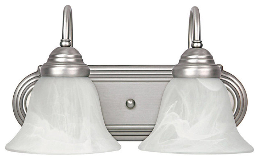 Capital Vanities 2 Light Vanity in Matte Nickel