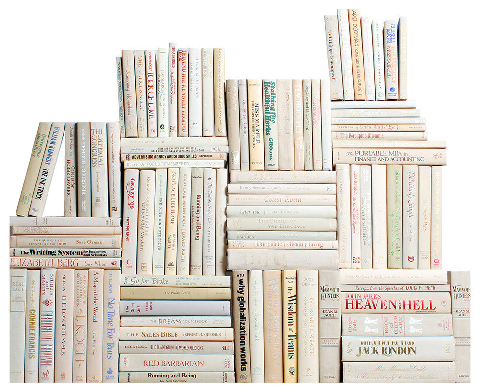 Modern Book Wall Set, Beach, Set of 100