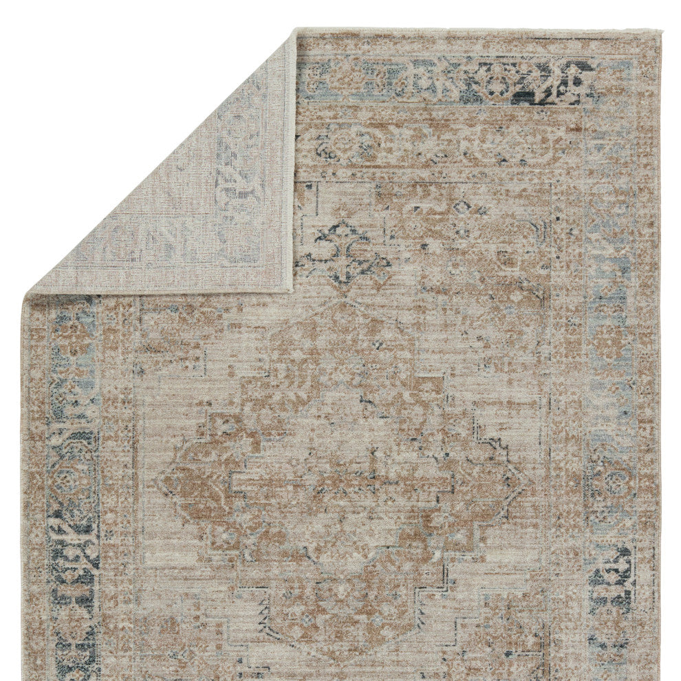 Vibe by Jaipur Living Emory Medallion Beige/ Light Blue Area Rug 4'X5'2"