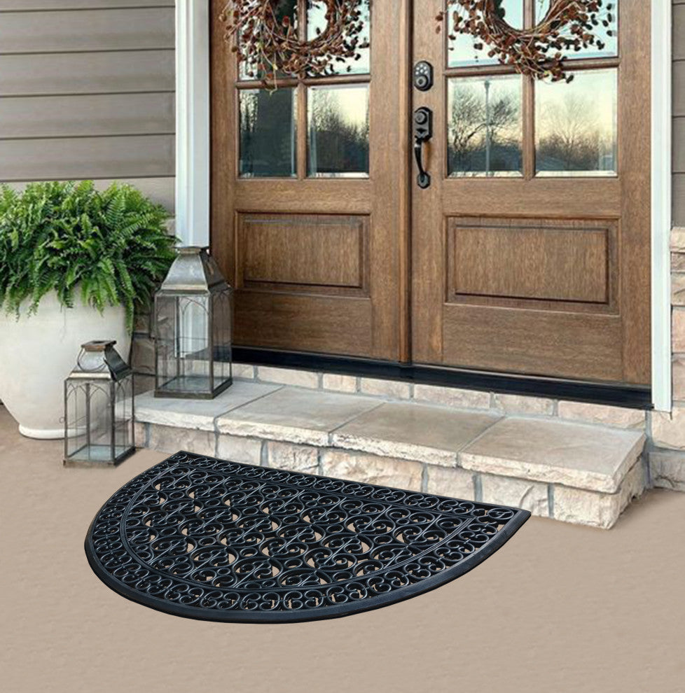 Rubber Grill Matching Doormat Set, Patio/Garage, Heavy Duty, 3-Piece Set