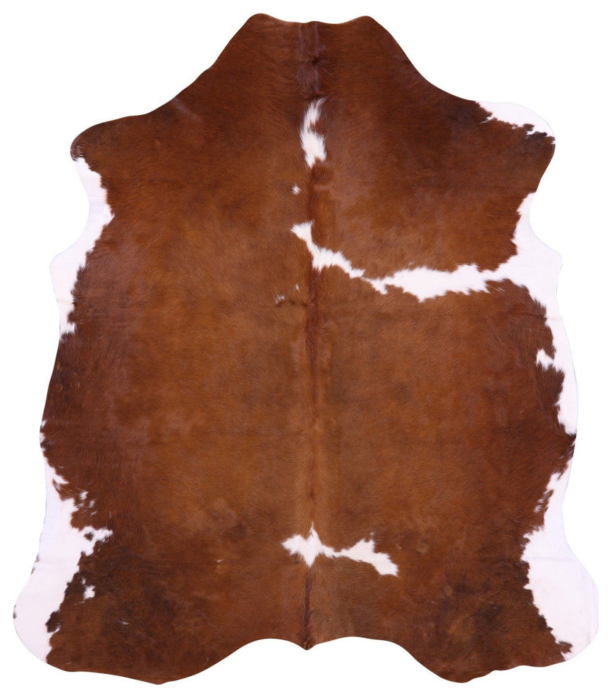 6' 8" X 5' 10" Organic Natural Hair-On Cowhide Area Rug C1454