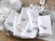 Hemstitch Napkins With Embroidered Blue Hydrangea Design, Set of 6, 20" x 20"