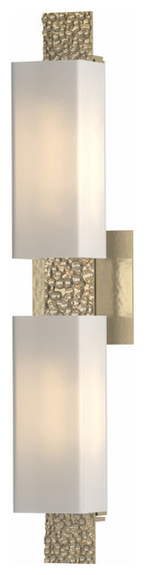 Oceanus 2 Light Sconce, Modern Brass, Opal Glass