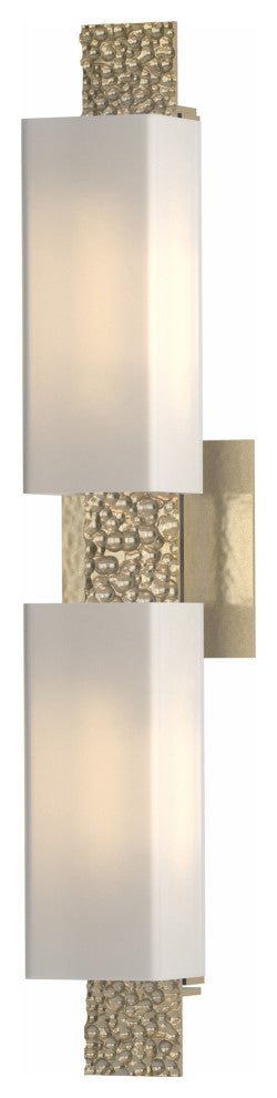 Oceanus 2 Light Sconce, Modern Brass, Opal Glass
