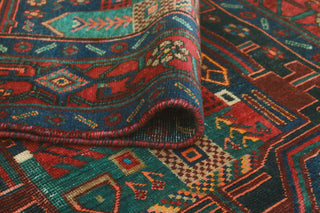 Fine Vintage Distressed Payton Charcoal/Red Runner, 3'11x10'8