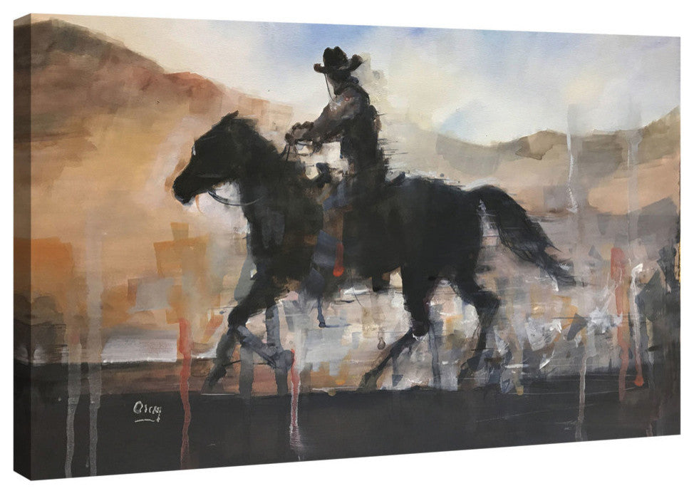 Epic Graffiti "The Chase" Giclee Canvas Wall Art, 26"x40"
