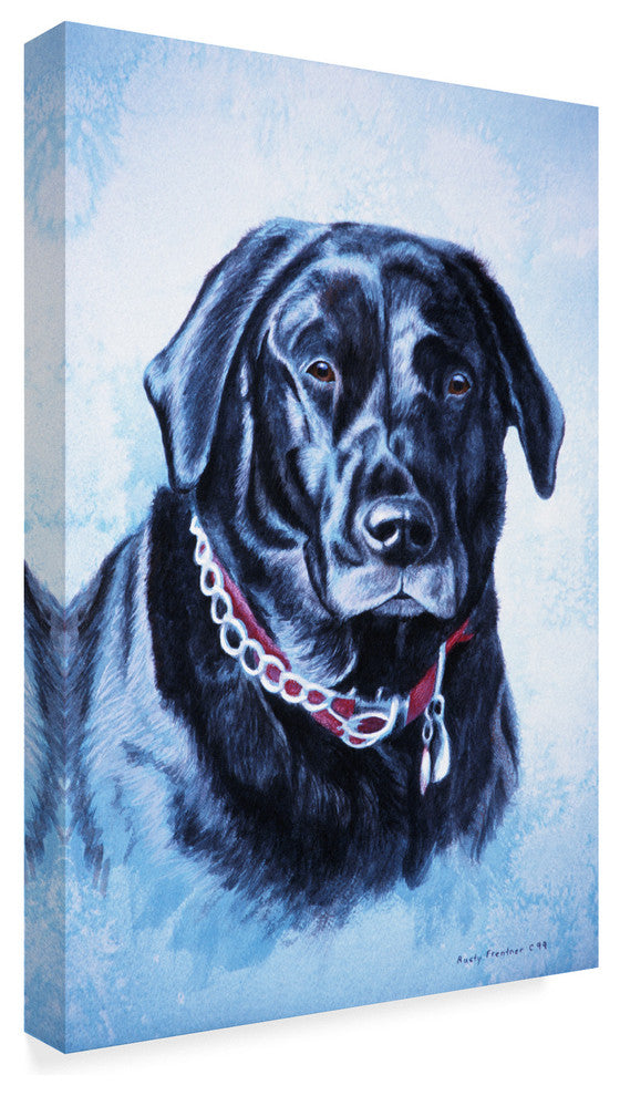 Rusty Frentner 'Black Lab' Canvas Art, 32"x22"
