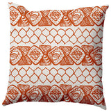 Honeycomb Stripes Outdoor Pillow, Orange, 18"x18"