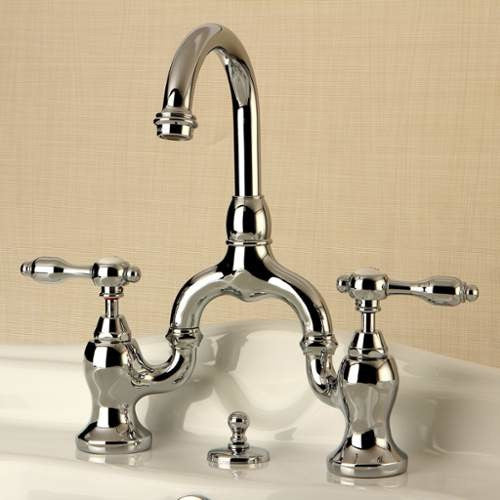 Kingston Brass Bridge Bathroom Faucet With Brass Pop-Up, Oil Rubbed Bronze