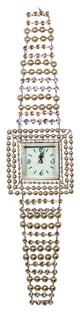 Jewel Metallic Clock Wall decor, Gold