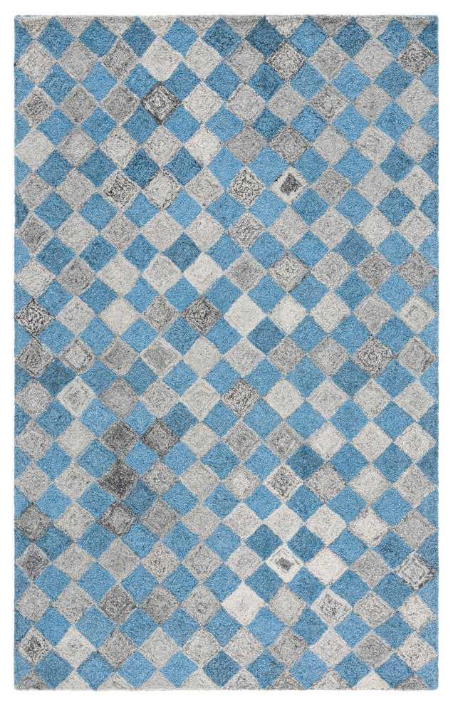 Safavieh Couture Abstract Collection, ABT626 Rug, Grey/Blue, 3'x5'