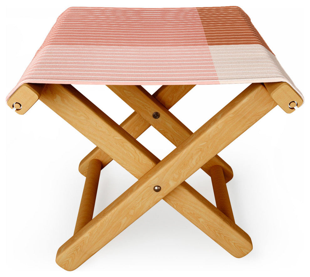Colour Poems Color Block Line Abstract XVI Folding Stool