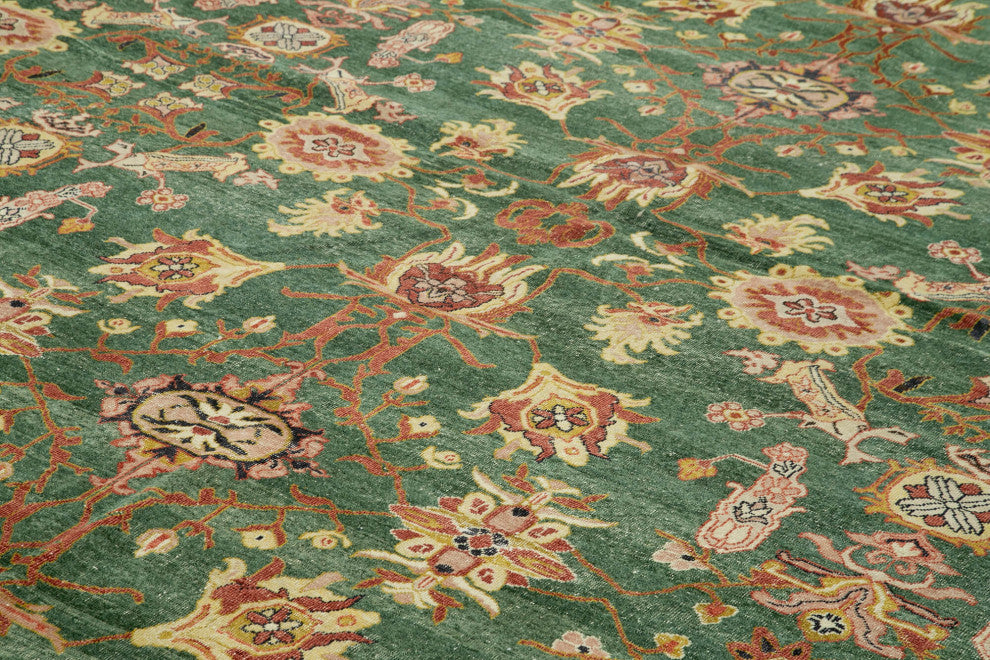 Rug N Carpet - Handwoven Oriental 13' 2" x 17' 9" Large Oushak Area Rug