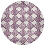 Cowry Check Rug, Purple, 5' Round
