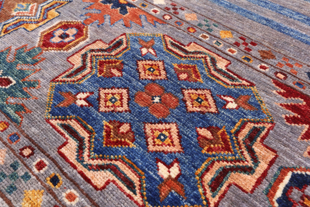 Super Kazak Khorjin Handmade Wool Rug 2' 11" X 4' 1" Q11250