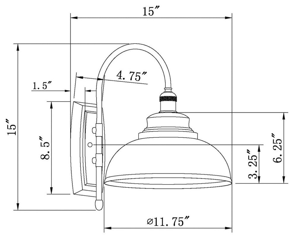 Signature 1 Light Outdoor Wall Light in Black
