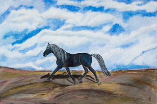 "Solocoal" Painting Print on Wrapped Canvas, 18"x12"
