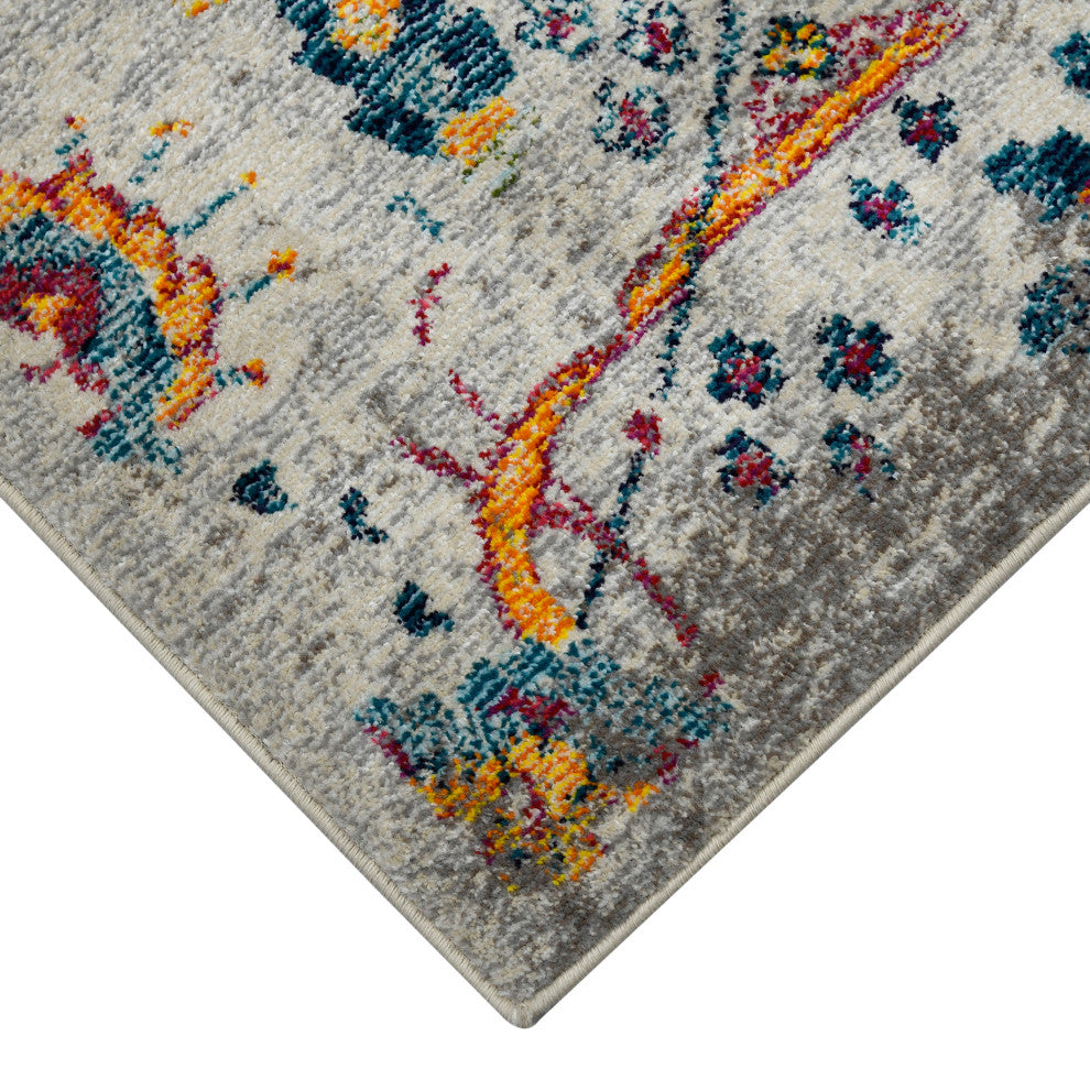 Montana Glaiza Area Rug, Ivory, 8'10" x 11'10", Botanical