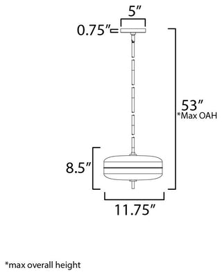 ET2 E24662-18 Voto 12"W Pendant - Natural Aged Brass