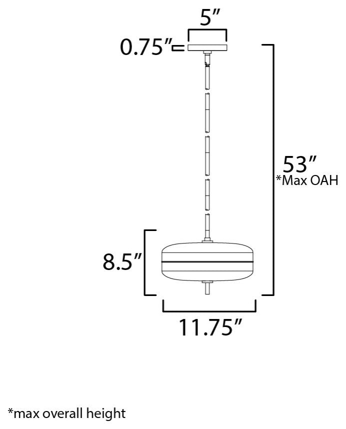 ET2 E24662-18 Voto 12"W Pendant - Natural Aged Brass