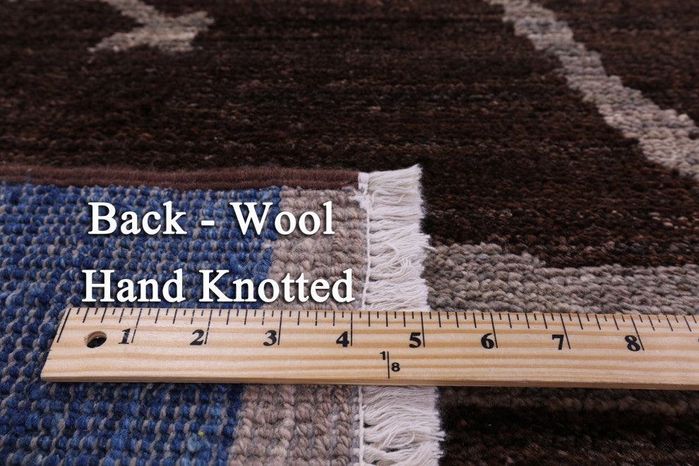 Moroccan Hand Knotted Wool Rug 9' 1" X 11' 9" Q6508