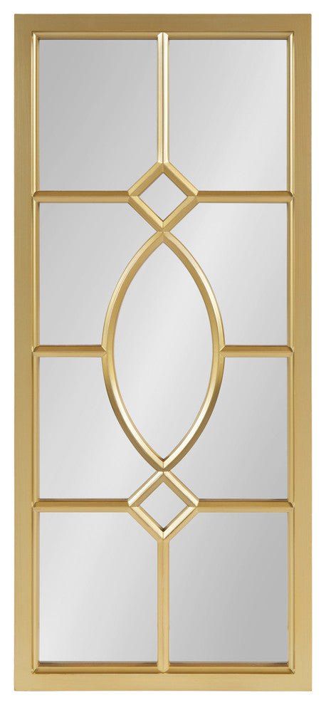 Cassat Framed Wall Accent Mirror, Gold 13x30