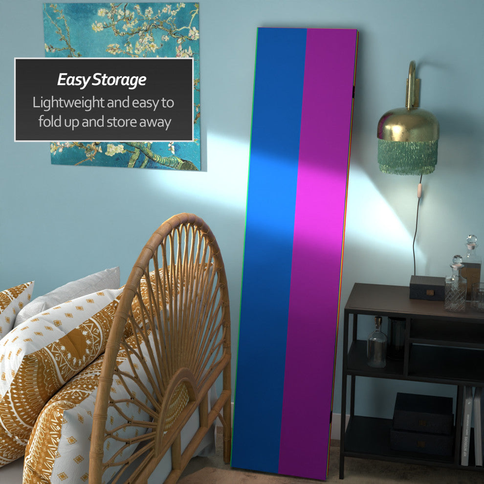 6' Tall Double Sided Rainbow Canvas Room Divider