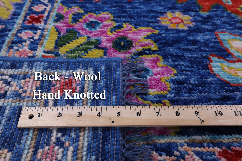 8' Square Turkish Oushak Handmade Wool Rug - Q16042