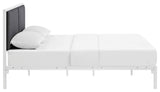Modway Della King Fabric Bed, White Gray