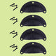 Renovators Supply 4 Pack Drawer Cup Bin Pull Cast Iron Black Cabinet Pull