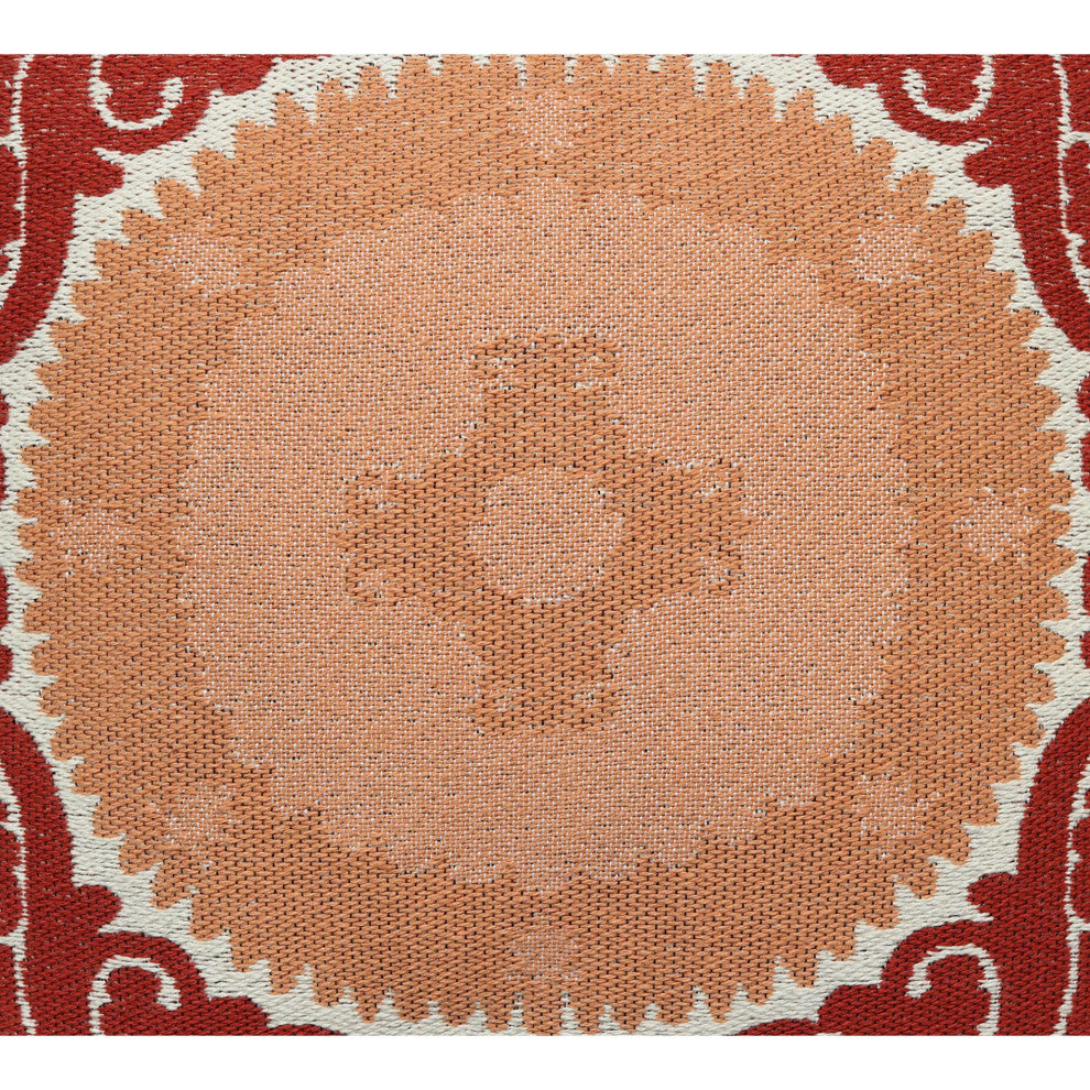 Red Machine Woven Weston Throw Pillow, 20" x 20"