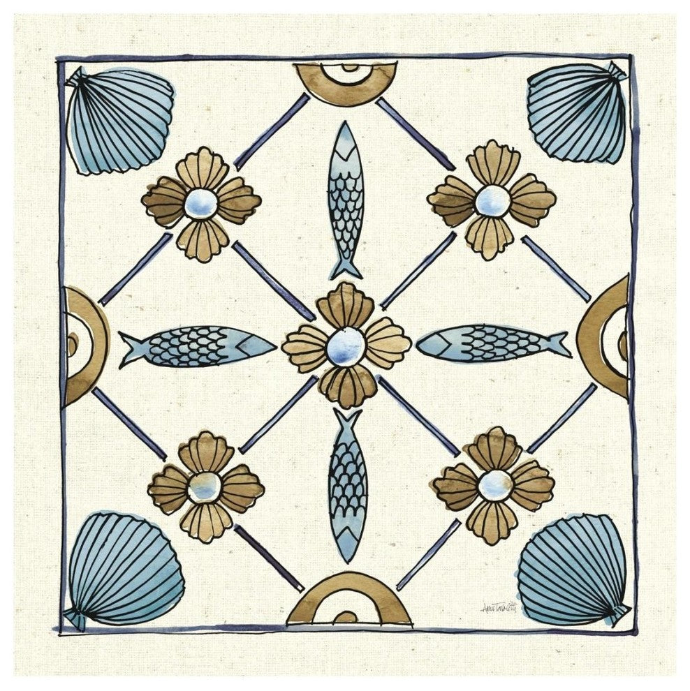 "Coastal Breeze Tile II" Digital Paper Print by Anne Tavoletti, 20"x20"