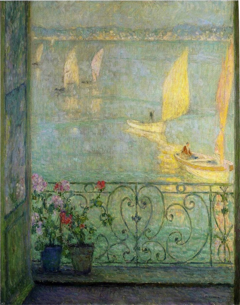 Henri Le Sidaner The Window at Croisic - 20" x 25" Premium Canvas Print