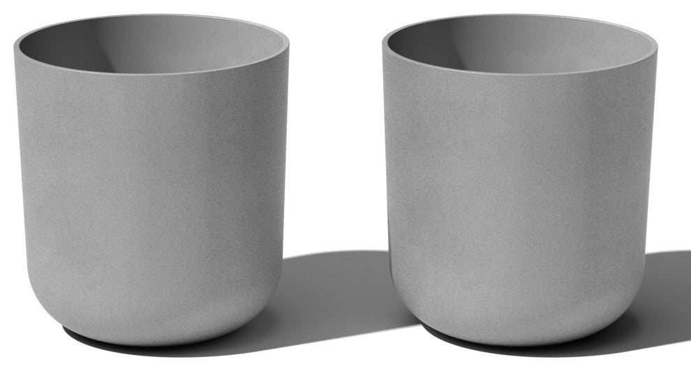 Pure Series Kona Planter, Grey, 20", 2 Pack