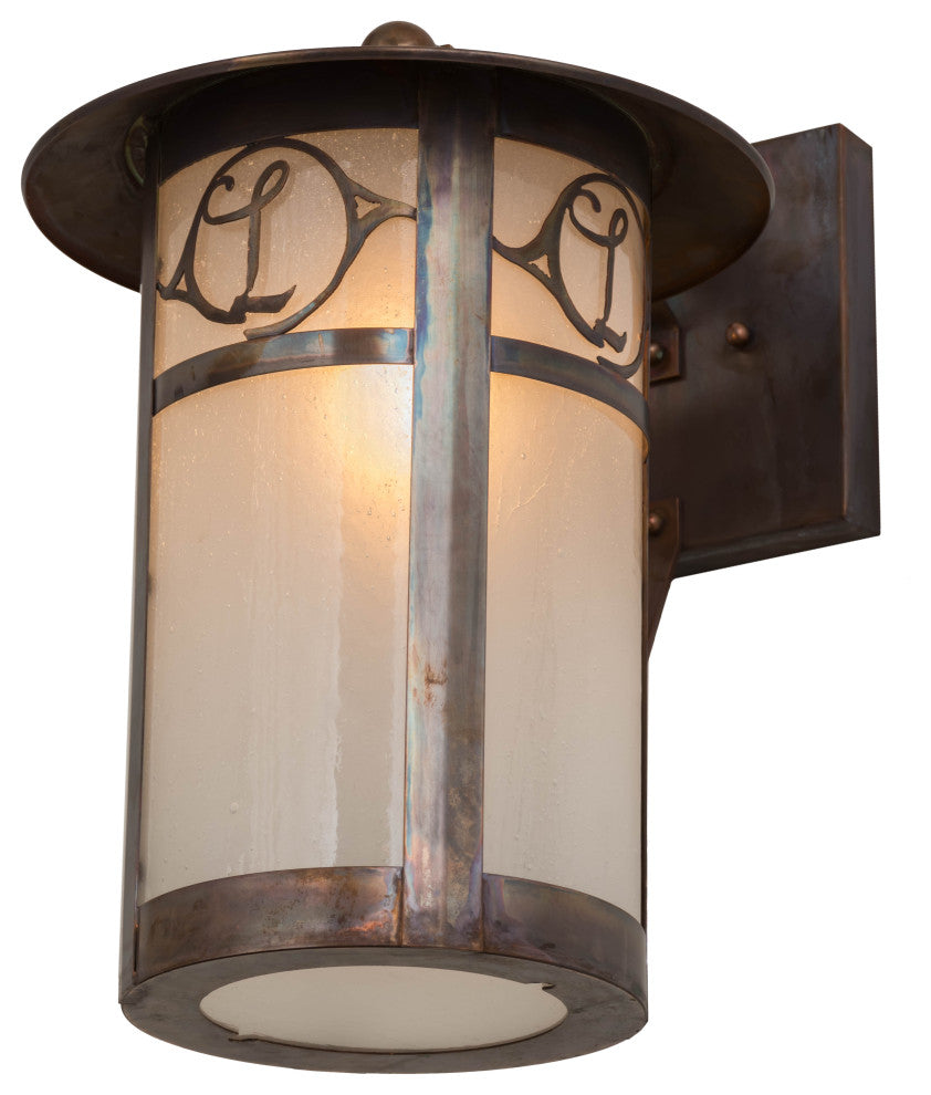 10 Wide Fulton Personalized Monogram Solid Mount Wall Sconce