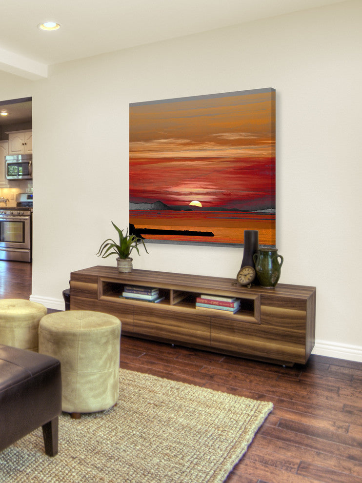 "Mykonos" Painting Print on Wrapped Canvas, 24"x24"