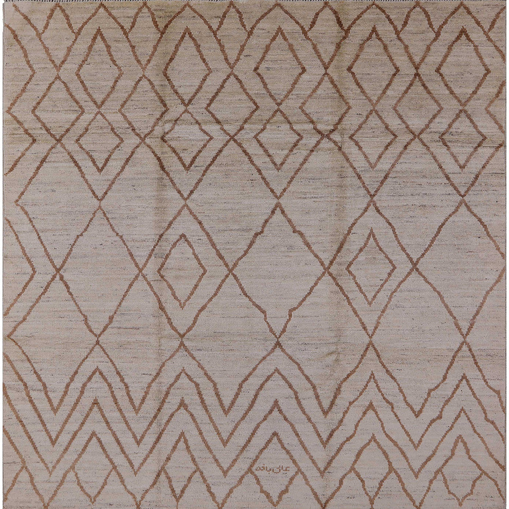 Ahgly Company Indoor Square Mid-Century Modern Area Rugs, 8' Square