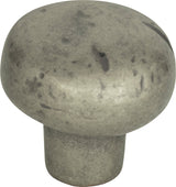 Atlas Homewares 331 Distressed 1-3/8 Inch Mushroom Cabinet Knob - Pewter