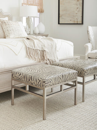 Lucca Leather Ottoman