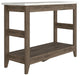 Paulson Rustic Console Table Onyx Top by RST Brands, Brown/White