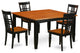 Pflg5-Bch-W, 5-Piece Dining Set With Table and 4 Chairs, Black/Cherry