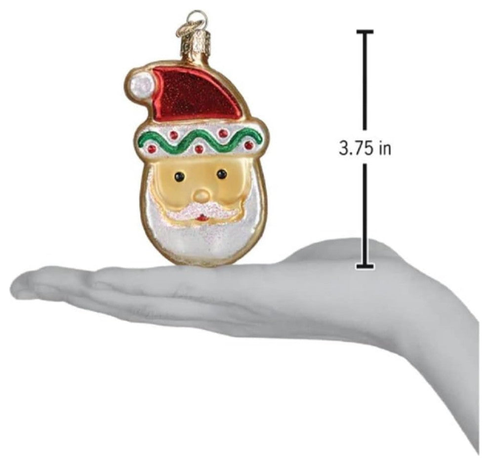 Old World Christmas Santa Sugar Cookie Glass Blown Ornament for Christmas Tree